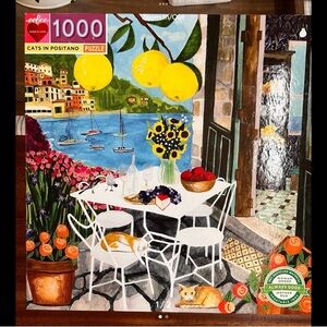 Cats in Positano 1000-Piece Puzzle by eeBoo ❤️ 2/$18